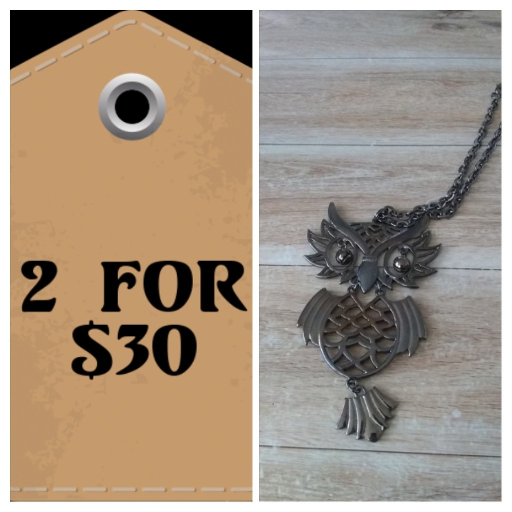 Owl statement necklace